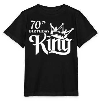 70th Birthday king - Stanley/Stella MINI CREATOR Kids’ T-Shirt - black - Front - Mikhail (115cm)