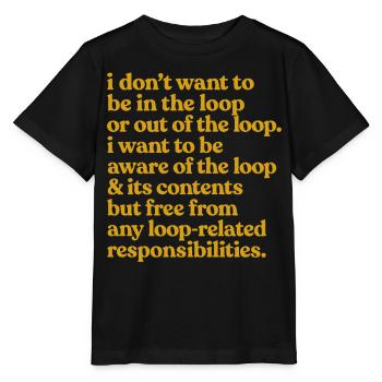 Conscient de la citation Loop - T-shirt bio MINI CREATOR Stanley/Stella Enfant - noir - Devant - Mikhail (115cm)