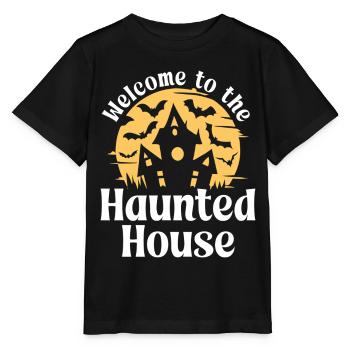Welcome to the Haunted House - Stanley/Stella MINI CREATOR Kids’ T-Shirt - black - Front - Mikhail (115cm)