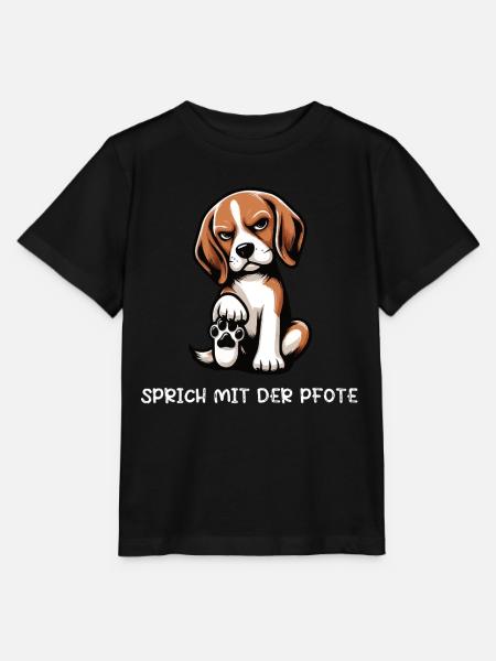 Sprich mit der Pfote Beagle Beaglebesitzer - Stanley/Stella Kinder T-Shirt MINI CREATOR - Schwarz