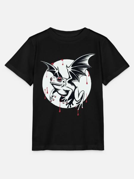 Vampirischer Fledermausfrosch im Schatten - Stanley/Stella Kinder T-Shirt MINI CREATOR - Schwarz