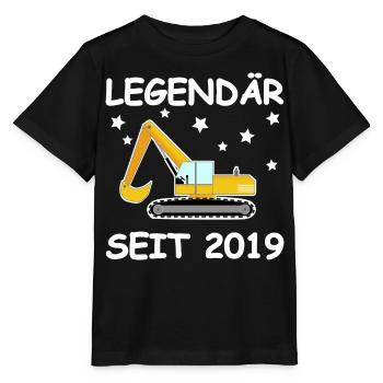 Excavatrice légendaire 2019 - T-shirt bio MINI CREATOR Stanley/Stella Enfant - noir - Devant - Mikhail (115cm)