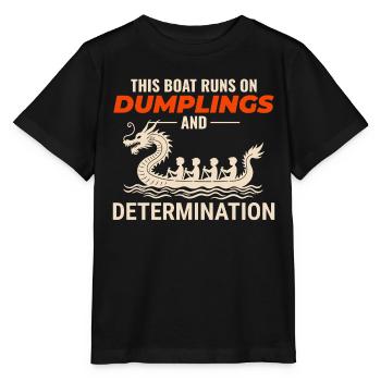 Dumplings et Détermination Dragon Boat - T-shirt bio MINI CREATOR Stanley/Stella Enfant - noir - Devant - Mikhail (115cm)