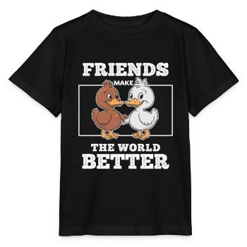 Idée Cadeau Pour Meilleurs Amis Canards Complice - T-shirt bio MINI CREATOR Stanley/Stella Enfant - noir - Devant - Mikhail (115cm)