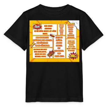 Comic-style sayings for encouragers - Stanley/Stella MINI CREATOR Kids’ T-Shirt - black - Front - Mikhail (115cm)