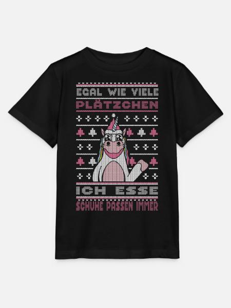 Weihnachtsgeschenk Einhorn Plätzchen Schuhe - Stanley/Stella Kinder T-Shirt MINI CREATOR - Schwarz