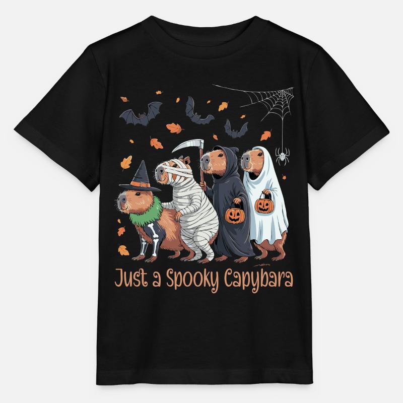 Costume d’Halloween Capybara - T-shirt bio MINI CREATOR Stanley/Stella Enfant - noir