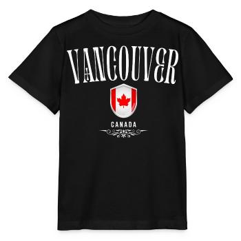 Vancouver Canada, souvenir de Vancouver - T-shirt bio MINI CREATOR Stanley/Stella Enfant - noir - Devant - Mikhail (115cm)