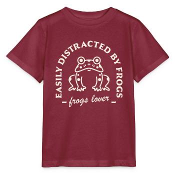 Citations humoristiques drôles pour les amoureux de grenouilles - T-shirt bio MINI CREATOR Stanley/Stella Enfant - bordeaux - Devant - Kain (125cm)