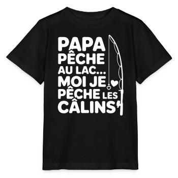 Baby Humor T-Shirt – Daddy Peach, Me Hugs 💖 - Stanley/Stella MINI CREATOR Kids’ T-Shirt - black - Front - Mikhail (115cm)