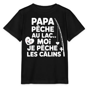 Baby Humor T-Shirt – Daddy Peach, Me Hugs 💖 - Stanley/Stella MINI CREATOR Kids’ T-Shirt - black - Front - Mikhail (115cm)