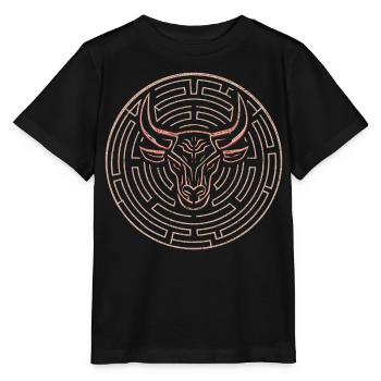 Labyrinth Minotaurus - Stanley/Stella Kinder T-Shirt MINI CREATOR  - Schwarz - Vorne - Mikhail (115cm)