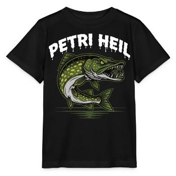 Petri Heil Angler Shirt - Stanley/Stella MINI CREATOR Kids’ T-Shirt - black - Front - Mikhail (115cm)