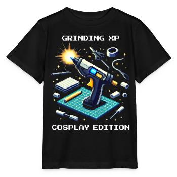 Grinding XP – Édition Cosplay | Artisanat, Con - T-shirt bio MINI CREATOR Stanley/Stella Enfant - noir - Devant - Mikhail (115cm)