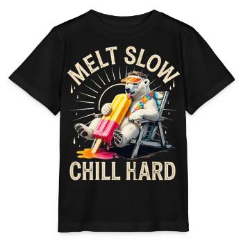 Schmelz langsam Chill Harter Bär - Stanley/Stella Kinder T-Shirt MINI CREATOR  - Schwarz - Vorne - Mikhail (115cm)