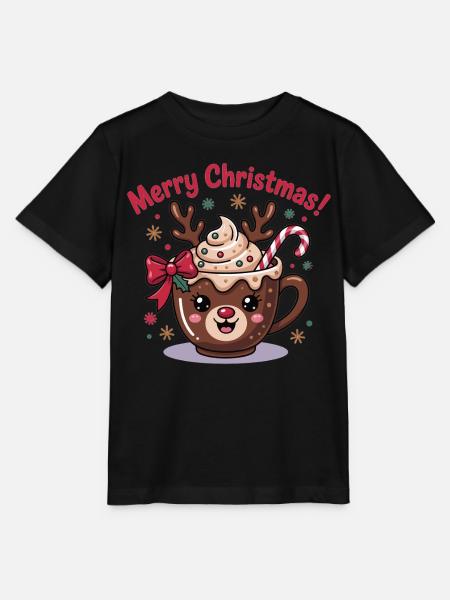 Merry Christmas Rentier-Tasse Shirt - Stanley/Stella Kinder T-Shirt MINI CREATOR - Schwarz