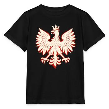 Pologne Polska Aigle drapeau patriotisme cadeau - T-shirt bio MINI CREATOR Stanley/Stella Enfant - noir - Devant - Mikhail (115cm)