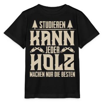 Holzfäller - Stanley/Stella Kinder T-Shirt MINI CREATOR  - Schwarz - Vorne - Mikhail (115cm)