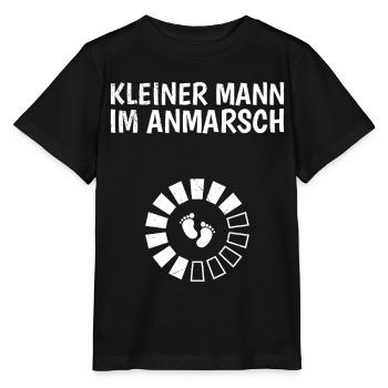 Bientôt Maman PETIT HOMME SUR LE CHEMIN Drôle - T-shirt bio MINI CREATOR Stanley/Stella Enfant - noir - Devant - Mikhail (115cm)