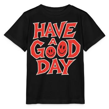 Uplifting Smile Motivational Print - Stanley/Stella MINI CREATOR Kids’ T-Shirt - black - Front - Mikhail (115cm)