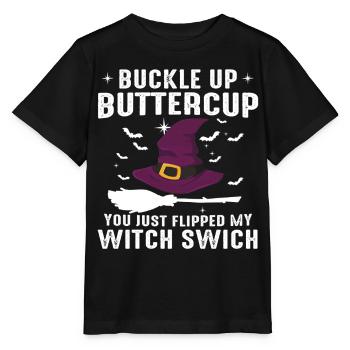 Witch Switch Halloween - Stanley/Stella MINI CREATOR Kids’ T-Shirt - black - Front - Mikhail (115cm)