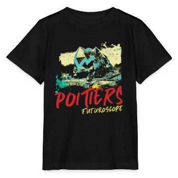 Poitiers seen from FuturoScope - Stanley/Stella MINI CREATOR Kids’ T-Shirt - black - Front - Mikhail (115cm)