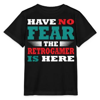 Have no Fear the Retrogamer is here Outfit - Stanley/Stella MINI CREATOR Kids’ T-Shirt - black - Front - Mikhail (115cm)