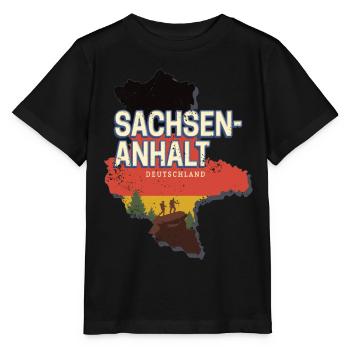 Sachsen Anhalt Deutschland Bundesland Souvenir - Stanley/Stella Kinder T-Shirt MINI CREATOR  - Schwarz - Vorne - Mikhail (115cm)