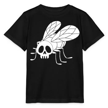 Fly Skull (weiß) - Stanley/Stella Kinder T-Shirt MINI CREATOR  - Schwarz - Vorne - Mikhail (115cm)