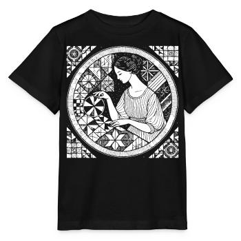 Quilten Design – Kreativität & Handarbeit - Stanley/Stella Kinder T-Shirt MINI CREATOR  - Schwarz - Vorne - Mikhail (115cm)