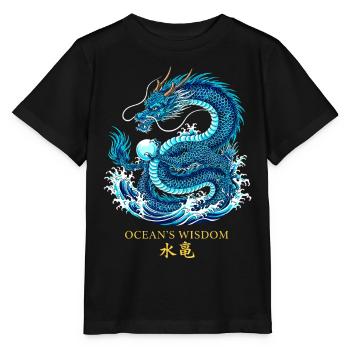 Ocean Dragon | Ocean's Wisdom - Stanley/Stella MINI CREATOR Kids’ T-Shirt - black - Front - Mikhail (115cm)