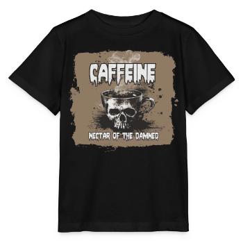 Kaffee, Nektar der Verdammten - Stanley/Stella Kinder T-Shirt MINI CREATOR  - Schwarz - Vorne - Mikhail (115cm)