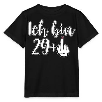 Ich bin 29+ Freigeist Mittelfinger 30. Geburtstag - Stanley/Stella Kinder T-Shirt MINI CREATOR  - Schwarz - Vorne - Mikhail (115cm)