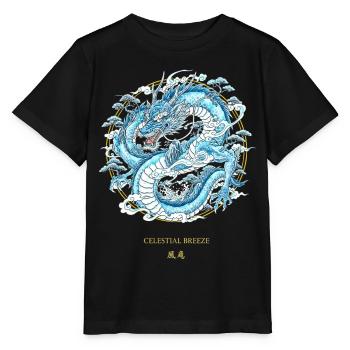 Celestial Breeze Celestial Wind Dragon - Stanley/Stella MINI CREATOR Kids’ T-Shirt - black - Front - Mikhail (115cm)