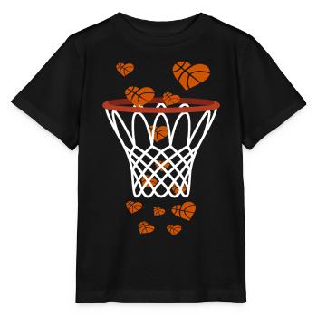 Basketball Liebe Hoop - Stanley/Stella Kinder T-Shirt MINI CREATOR  - Schwarz - Vorne - Mikhail (115cm)