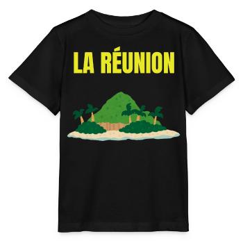 T-shirt île La Réunion tropicale - T-shirt bio MINI CREATOR Stanley/Stella Enfant - noir - Devant - Mikhail (115cm)