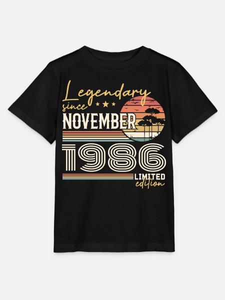 Jahrgang November 1986 RetroNovember 1986 - Stanley/Stella Kinder T-Shirt MINI CREATOR - Schwarz