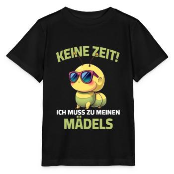 Garden Caterpillar Sayings Gardener Nursery - Stanley/Stella MINI CREATOR Kids’ T-Shirt - black - Front - Mikhail (115cm)