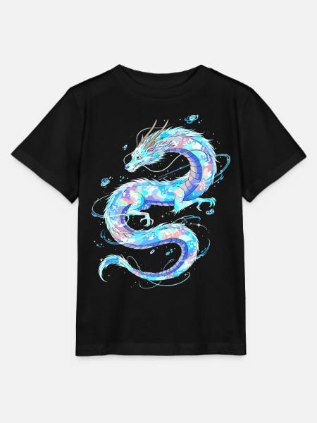 Ätherischer Wasserdrache - Stanley/Stella Kinder T-Shirt MINI CREATOR - Schwarz