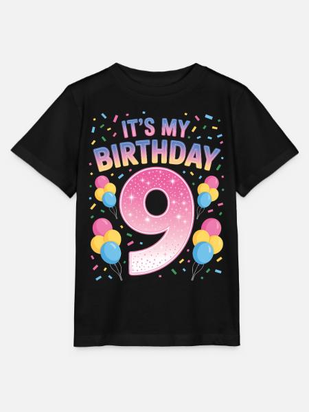 9 Jahre Mädchen It’s My Birthday Kinder Geburtstag - Stanley/Stella Kinder T-Shirt MINI CREATOR - Schwarz