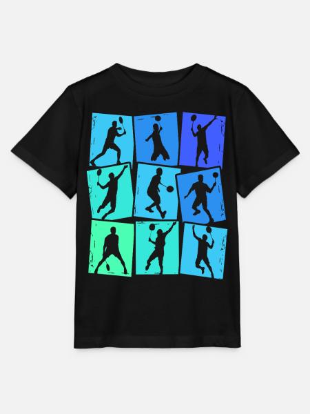 Badminton Federball Badmintonspieler Jungen Kinder - Stanley/Stella Kinder T-Shirt MINI CREATOR - Schwarz