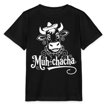 Vache Moo-ChaCha avec des fioritures - T-shirt bio MINI CREATOR Stanley/Stella Enfant - noir - Devant - Mikhail (115cm)