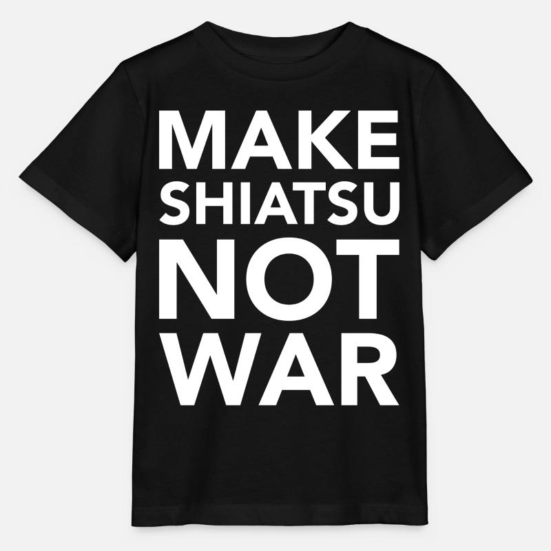 FAITES DU SHIATSU PAS LA GUERRE - T-shirt bio MINI CREATOR Stanley/Stella Enfant - noir