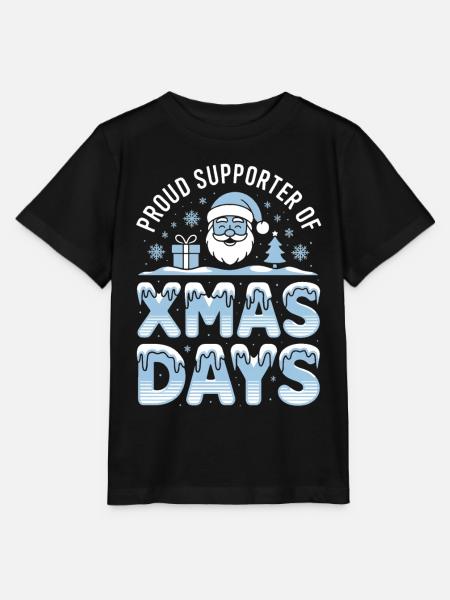 Xmas Days Blaues Santa-Design - Stanley/Stella Kinder T-Shirt MINI CREATOR - Schwarz