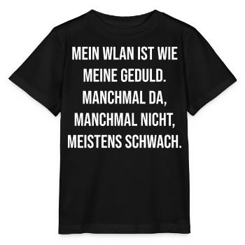 Mon Wi-Fi, c’est comme ma patience - T-shirt bio MINI CREATOR Stanley/Stella Enfant - noir - Devant - Mikhail (115cm)