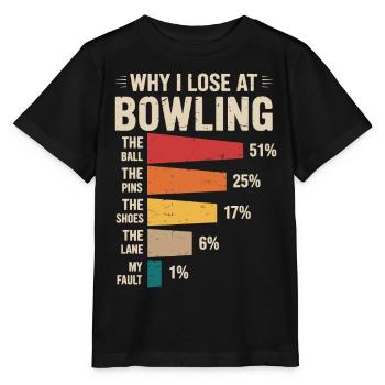 Bowling - Stanley/Stella Kinder T-Shirt MINI CREATOR  - Schwarz - Vorne - Mikhail (115cm)