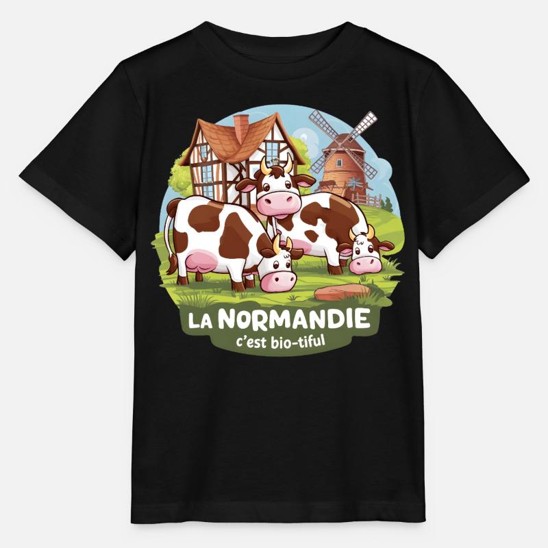 La Normandie C’est Bio-tiful Manche et Cotentin - T-shirt bio MINI CREATOR Stanley/Stella Enfant - noir