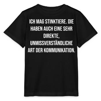 Communication directe avec Skunk - T-shirt bio MINI CREATOR Stanley/Stella Enfant - noir - Devant - Mikhail (115cm)