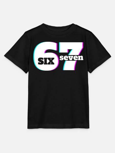 Six Seven 6 7 Meme Fun Design 67 - Stanley/Stella Kinder T-Shirt MINI CREATOR - Schwarz