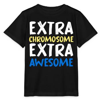 Extra Chromosome Extra Awesome - Stanley/Stella MINI CREATOR Kids’ T-Shirt - black - Front - Mikhail (115cm)